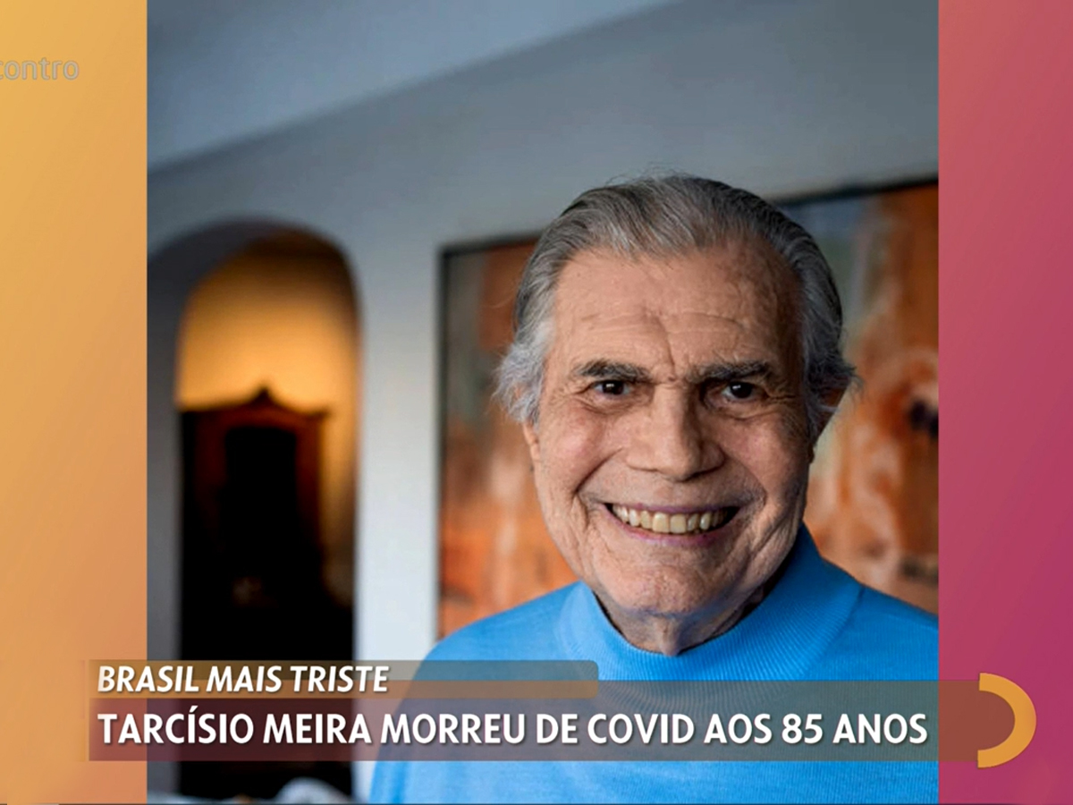 Encontro noticiando a morte de Tarcísio Meira