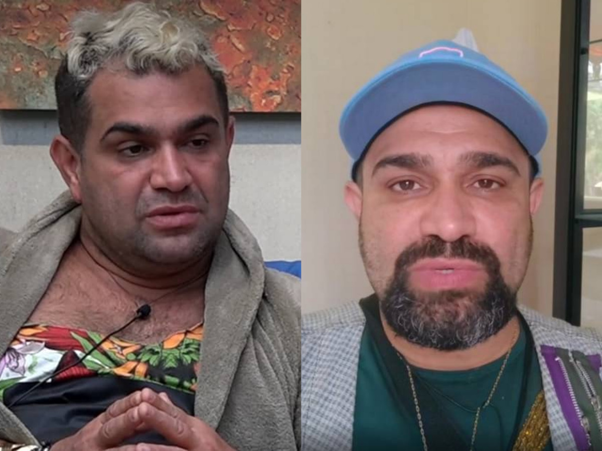 Evandro Santo em AFazenda e atualmente (Reprodução)