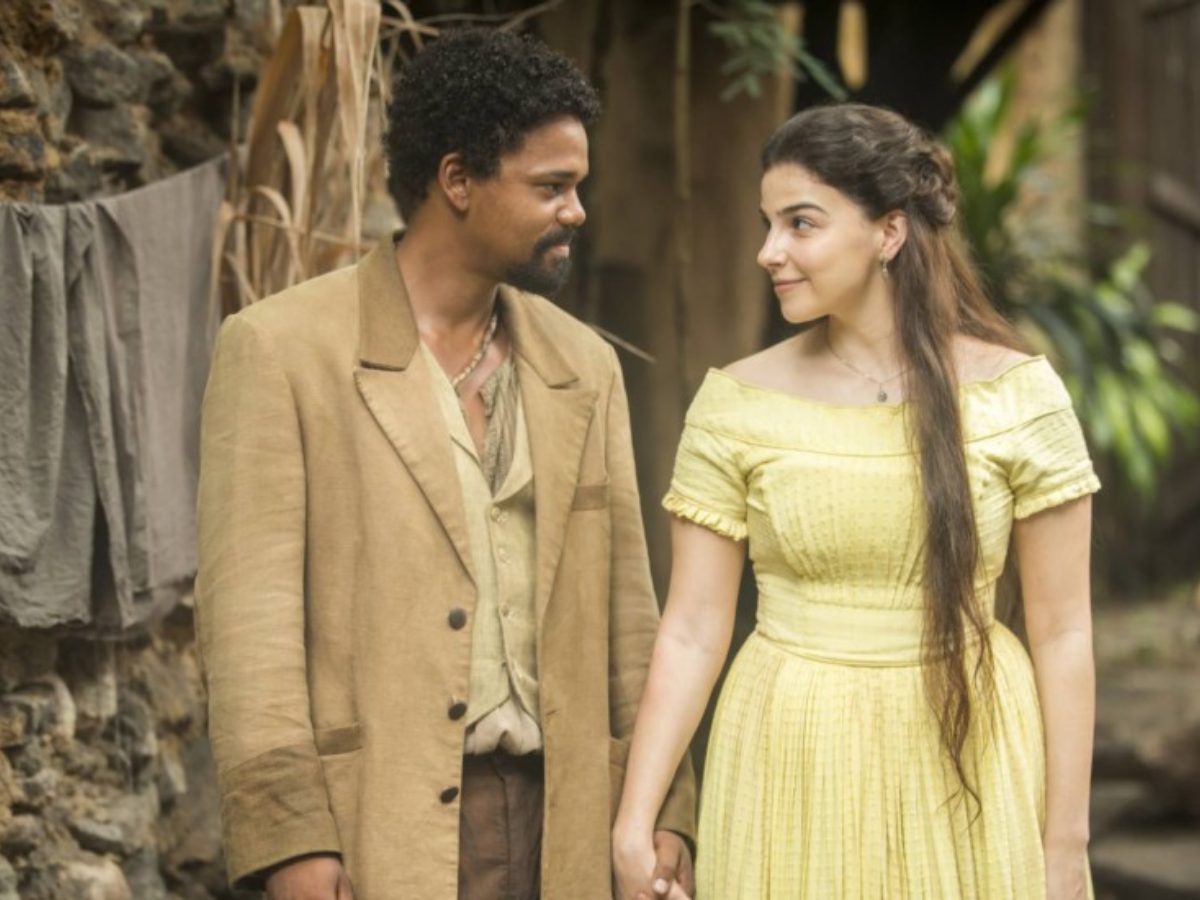 Gabriela Medvedovski e Michel Gomes em Nos Tempos do Imperador (Divulgação - Globo)
