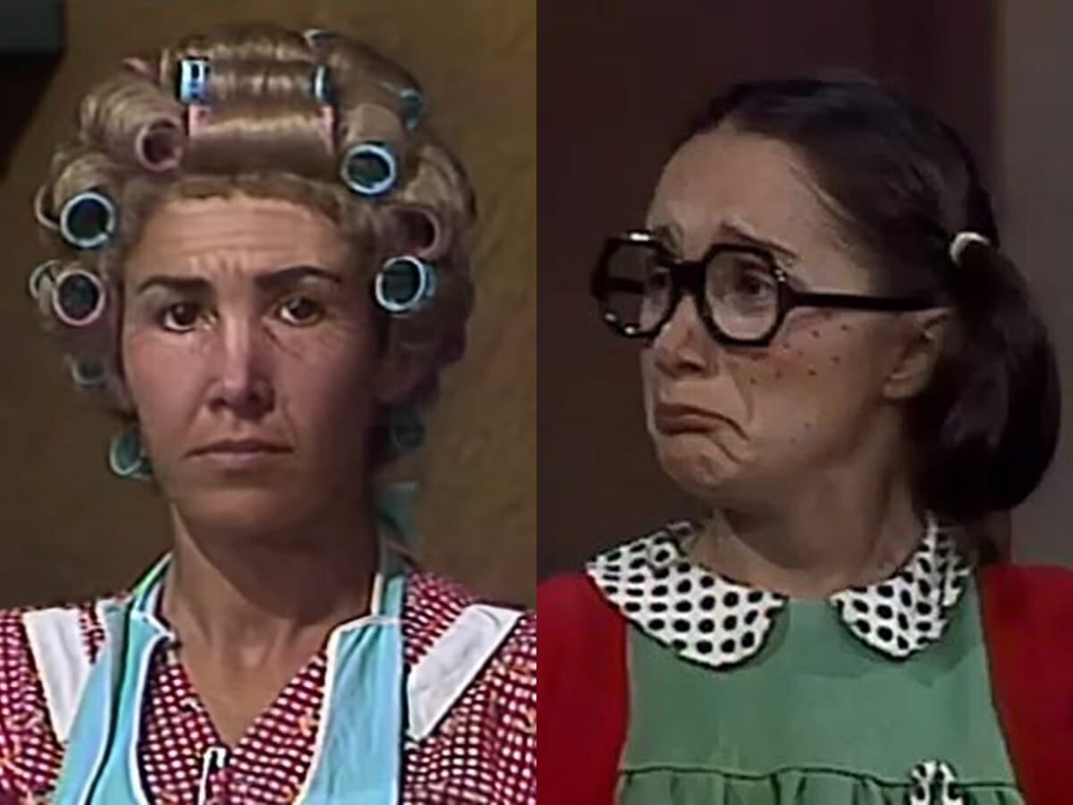 Florinda Meza (Dona Florinda) e María Antonieta de Las Nieves (Chiquinha) (Reprodução/Montagem Observatório da TV)