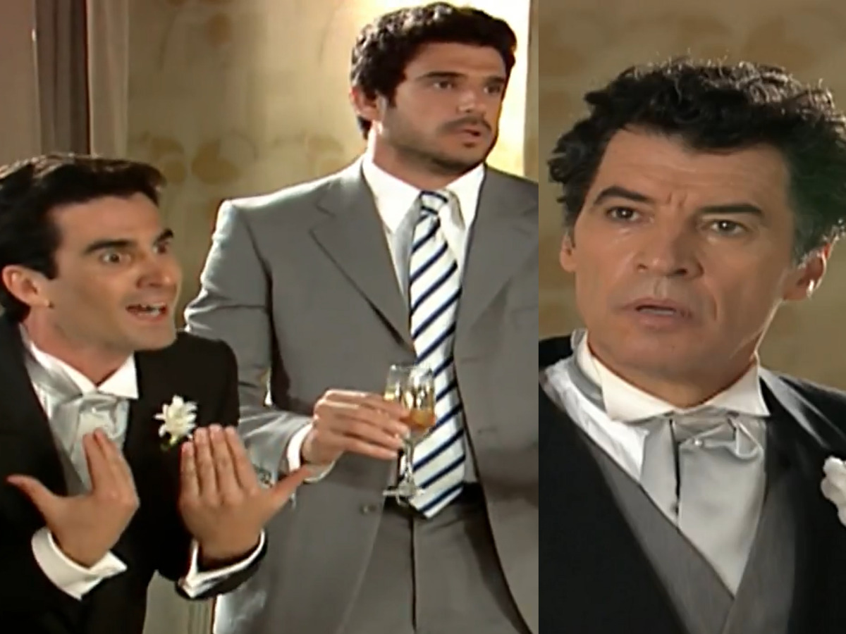 Hugo e Felipe são flagrados por Lucena em Paraíso Tropical (Divulgação)