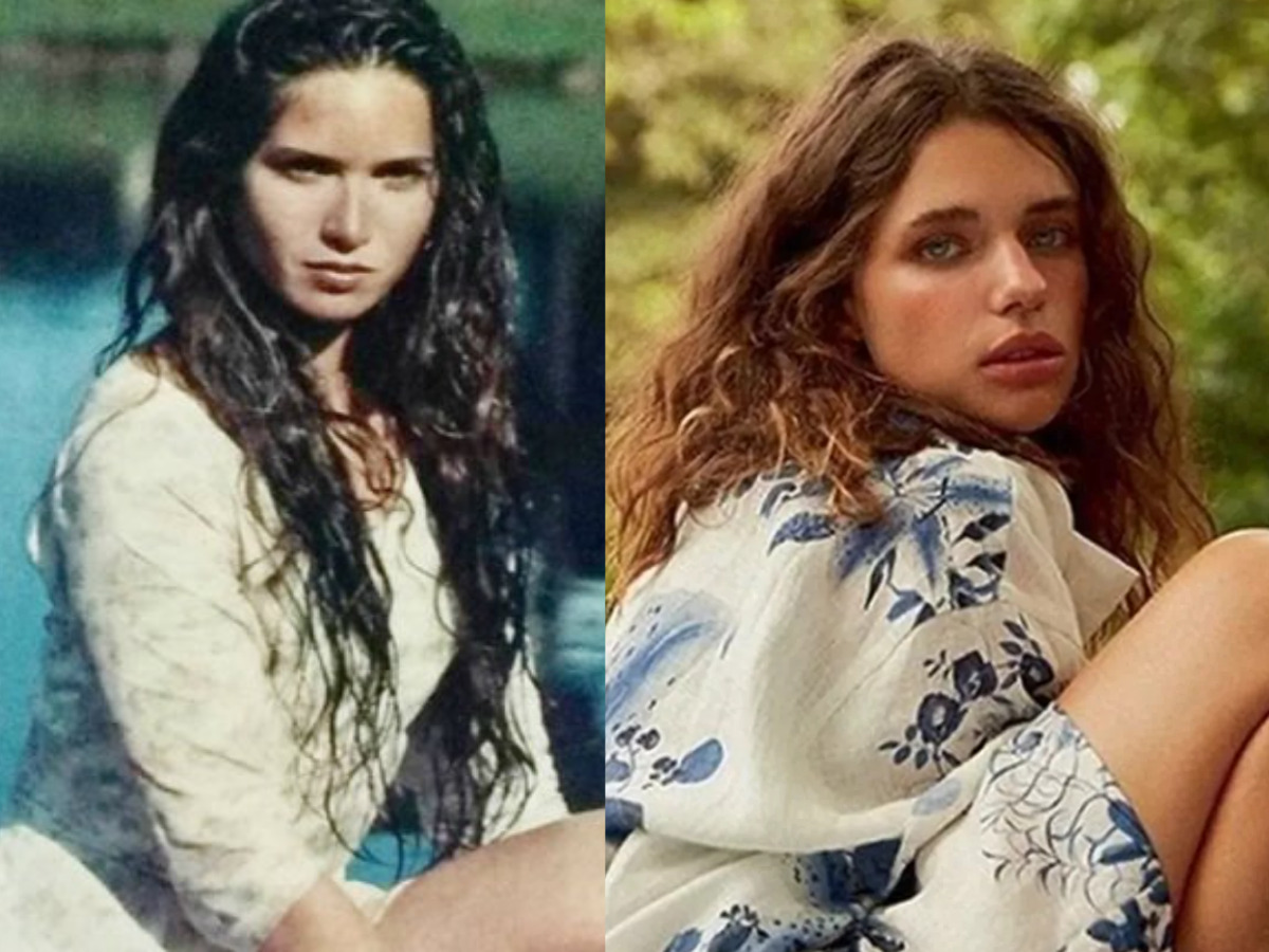 Ingra Lyberato como Madeleine na versão original de Pantanal e Bruna Linzmeyer, que fará o papel no remake (Reprodução)