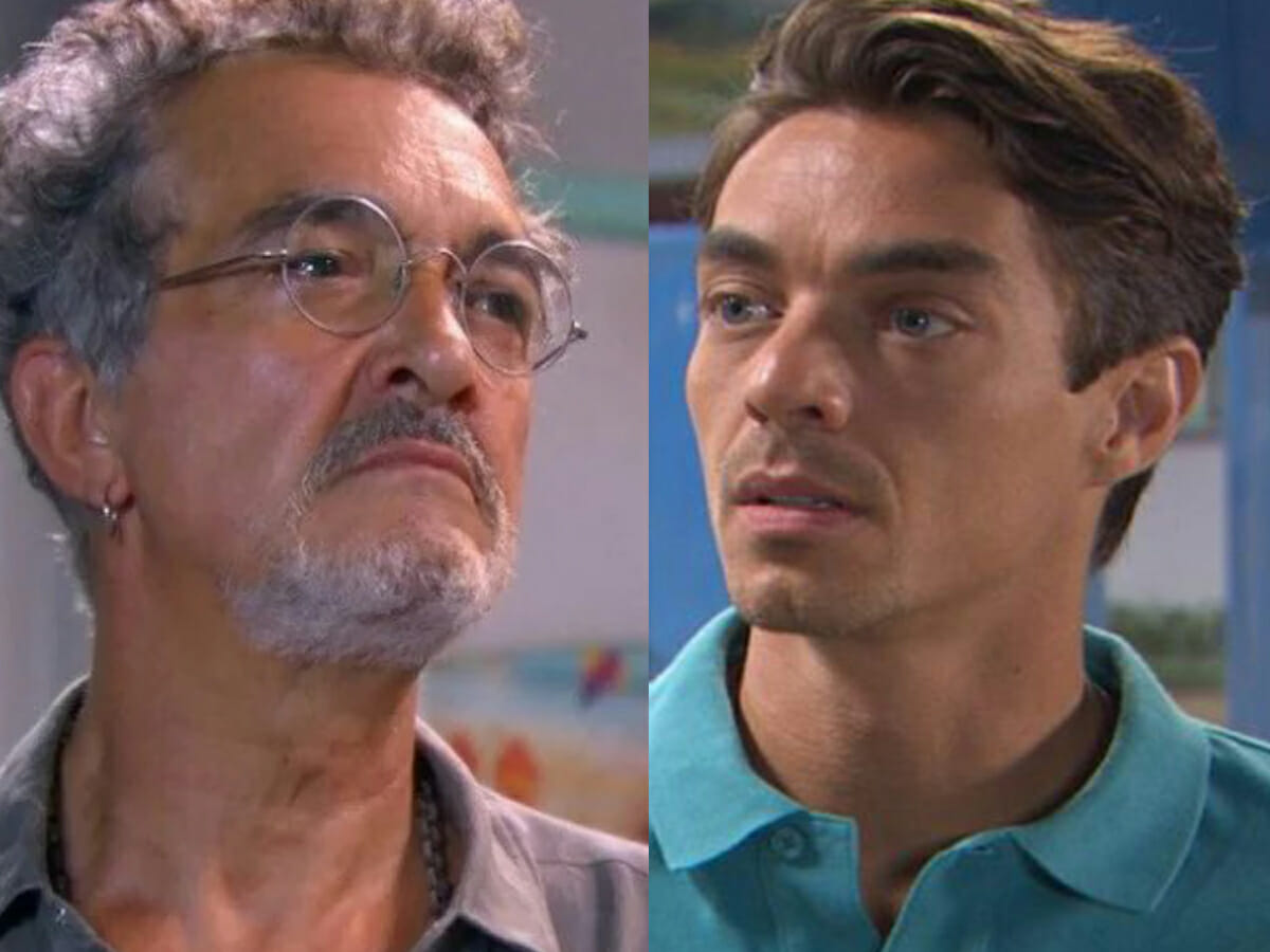 Joaquim (Rogerio Samora) e Duarte (José Mata) em Nazaré