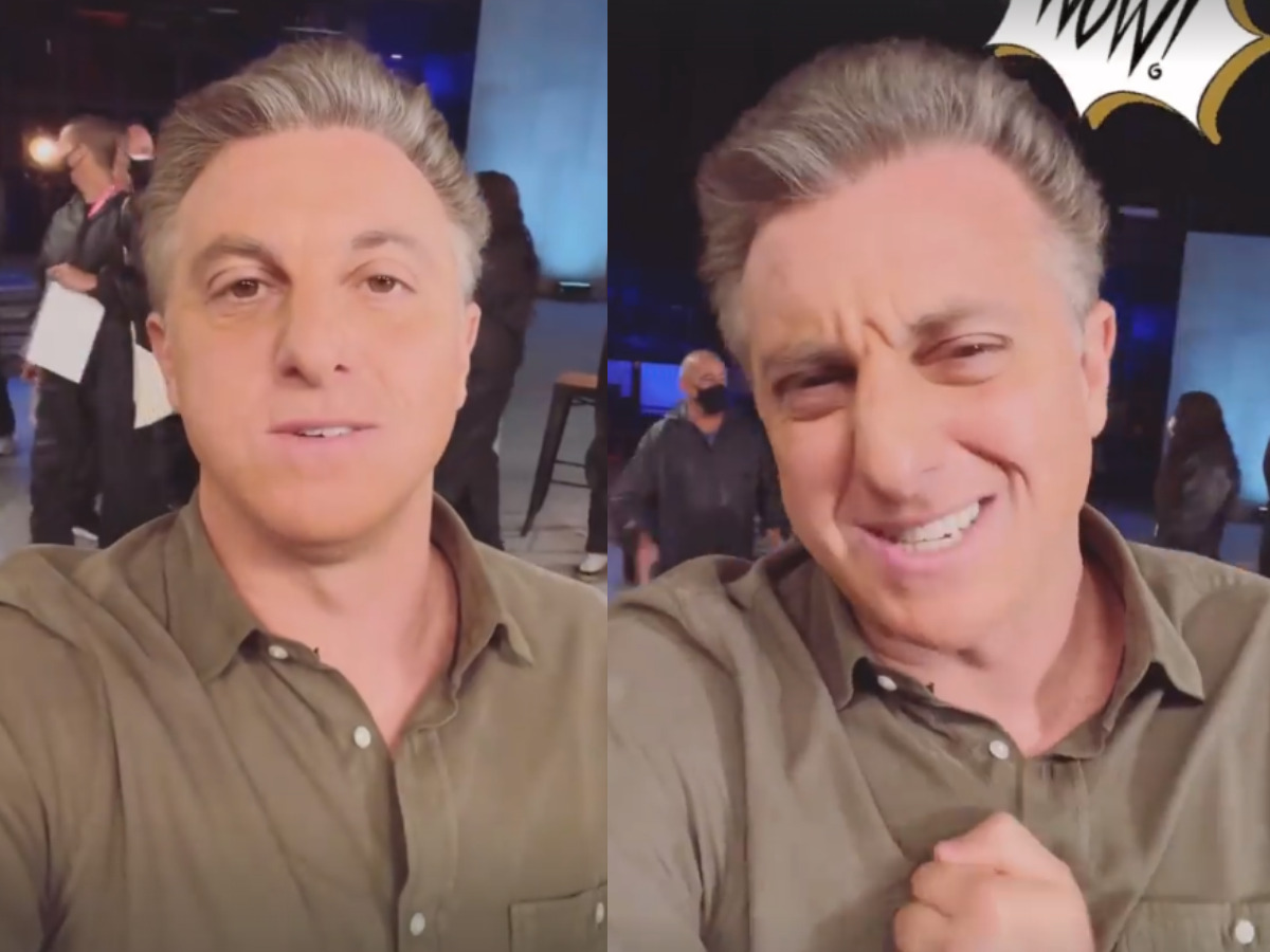 Luciano Huck grava stories em gravação do último Caldeirão do Huck (Reprodução - Instagram) (1)