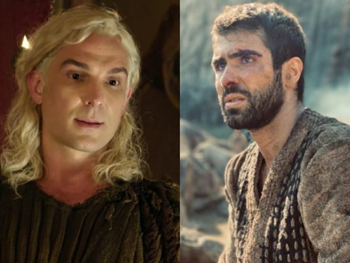 Lúcifer (Igor Rickli) e José (Juliano Laham) de Gênesis