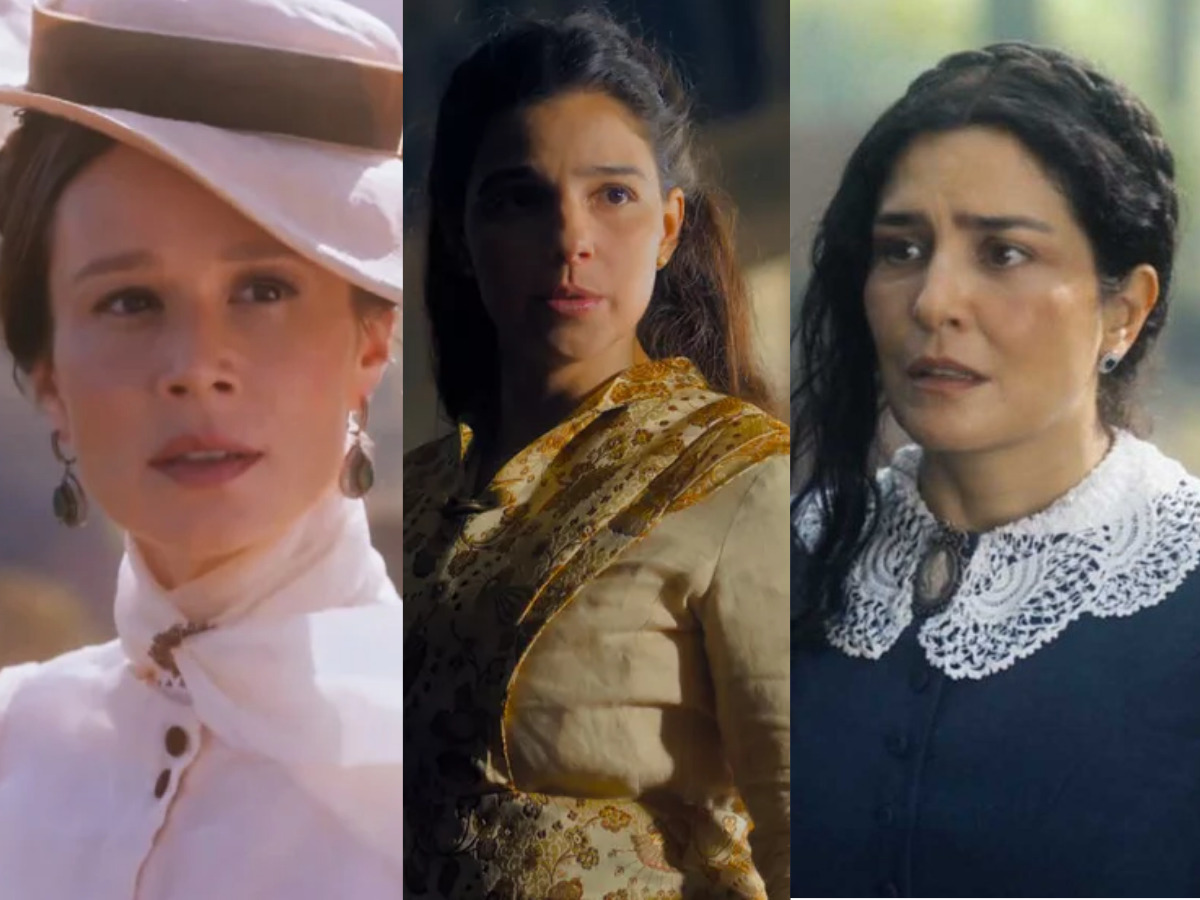 Luísa, Pilar e Teresa em Nos Tempos do Imperador (Divulgação)