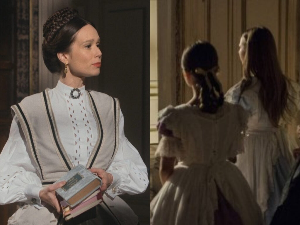 Luísa e princesas Isabel e Leopoldina em Nos Tempos do Imperador (Reprodução)