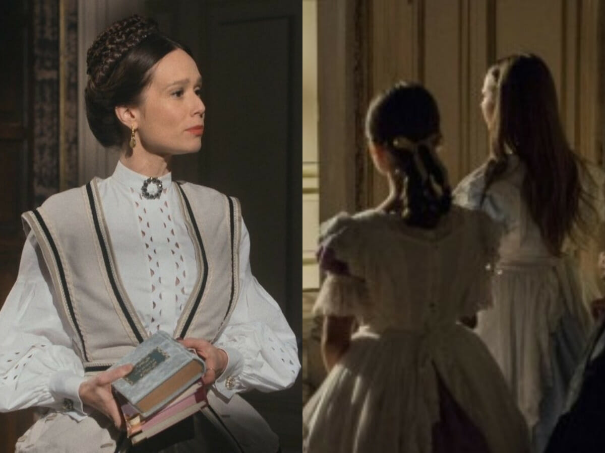 Luísa e princesas Isabel e Leopoldina em Nos Tempos do Imperador (Reprodução)