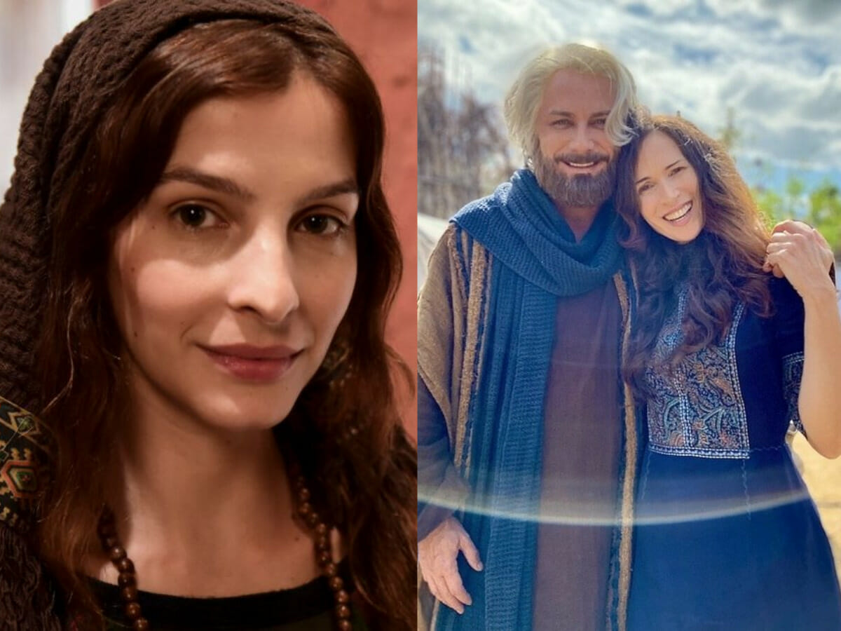 Michelle Batista e Ingra Lyberato como Lia e Petrônio Gontijo como Jacó em Gênesis (Reprodução)