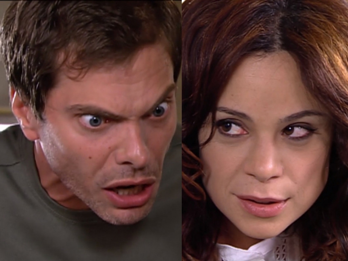 Pestana (Luiz Henrique Nogueira) e Elza (Vanessa Gerbelli) de Prova de Amor