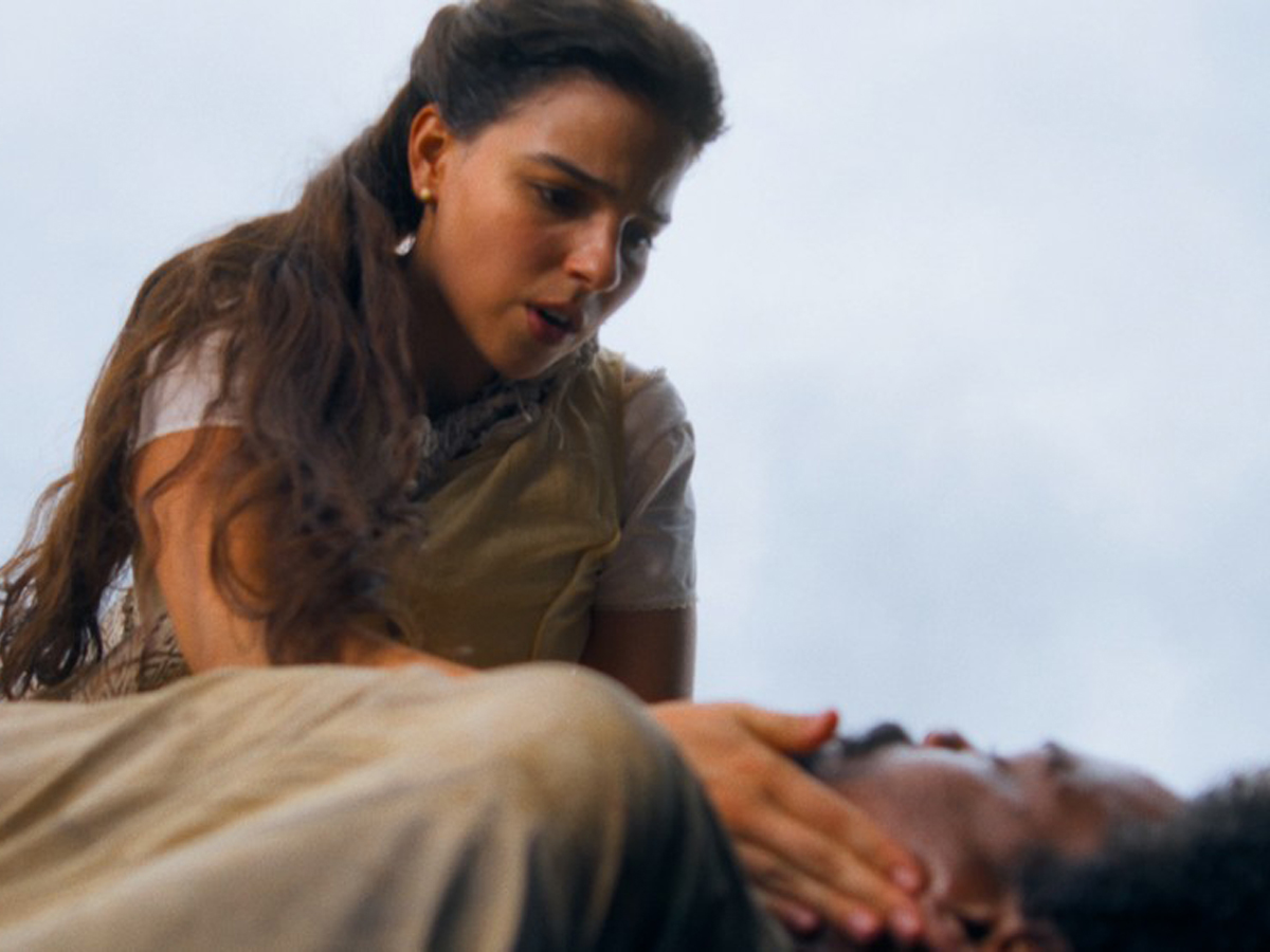 Pilar (Gabriela Medvedovski) e Jorge (Michel Gomes) em Nos Tempos do Imperador