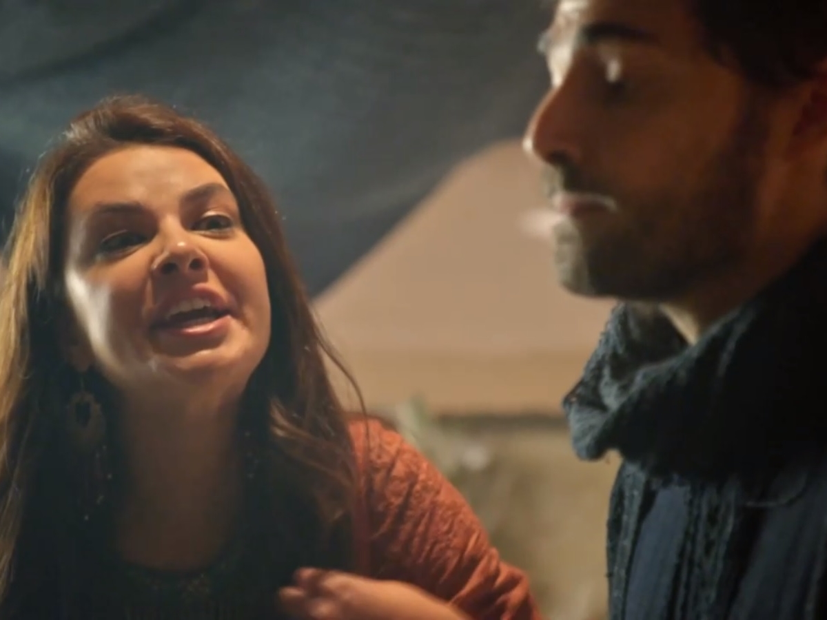 Raquel (Thaís Melchior) e Jacó (Miguel Coelho) de Gênesis