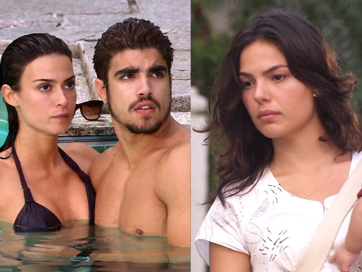 Amanda (Thaila Ayala), Edgar (Caio Castro) e Marcela (Isis Valverde) em Ti Ti Ti