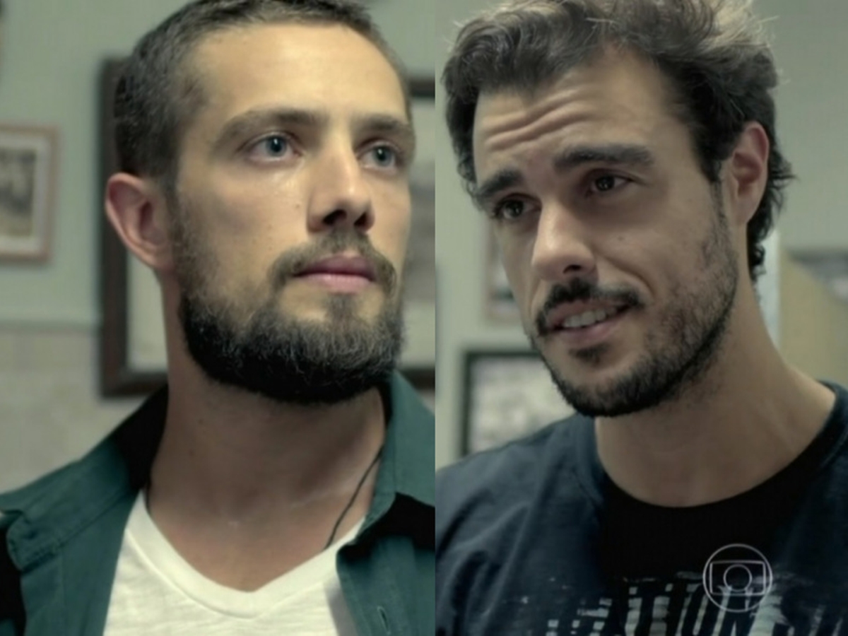 Vicente (Rafael Cardoso) e Enrico (Joaquim Lopes) de Império