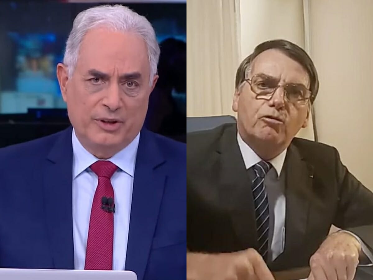 William Waack e Jair Bolsonaro