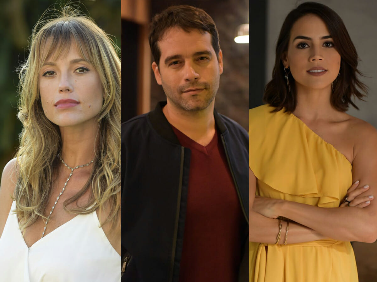 Yasmin (Juliana Didone), Lima (Guilherme Winter) e Angélica (Pérola Faria) em Topíssima
