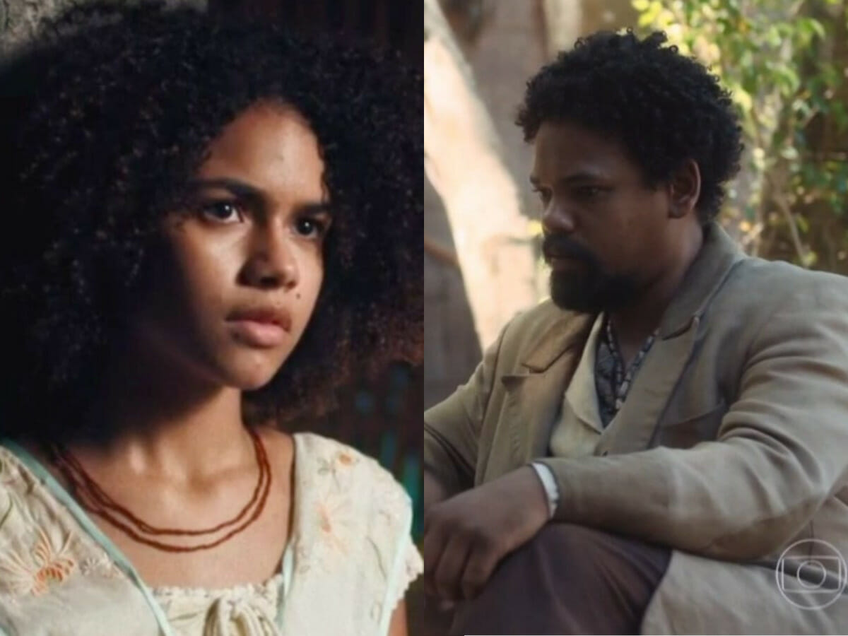 Zayla e Samuel em Nos Tempos do Imperador (Reprodução)