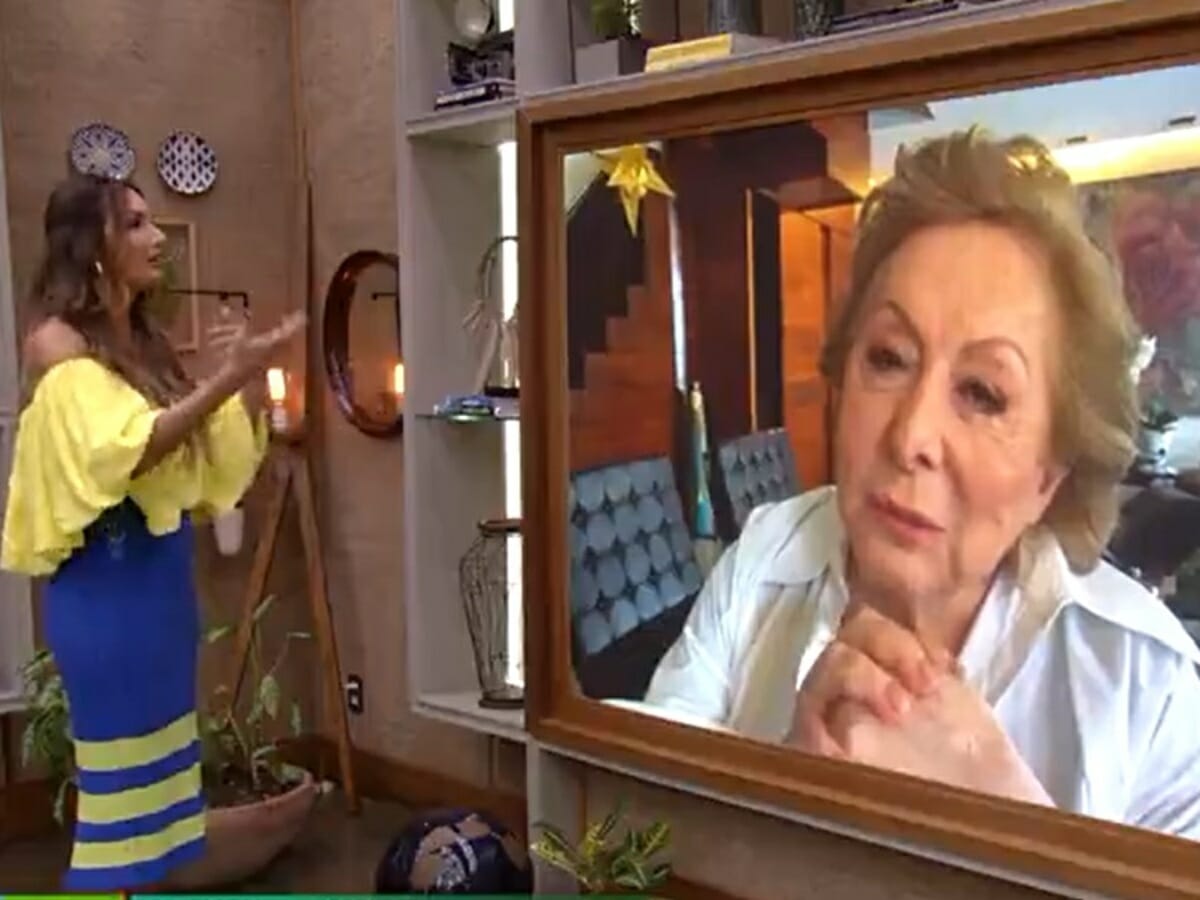 Patrícia Poeta e Aracy Balabanian no É de Casa