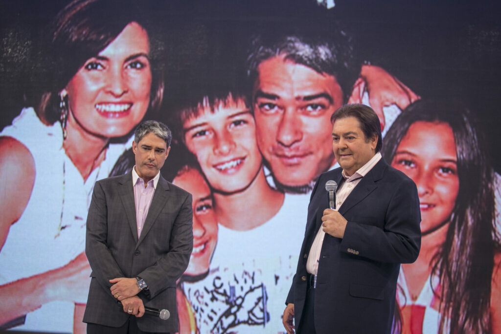 William Bonner e Fausto Silva (Divulga&ccedil;&atilde;o/Globo)