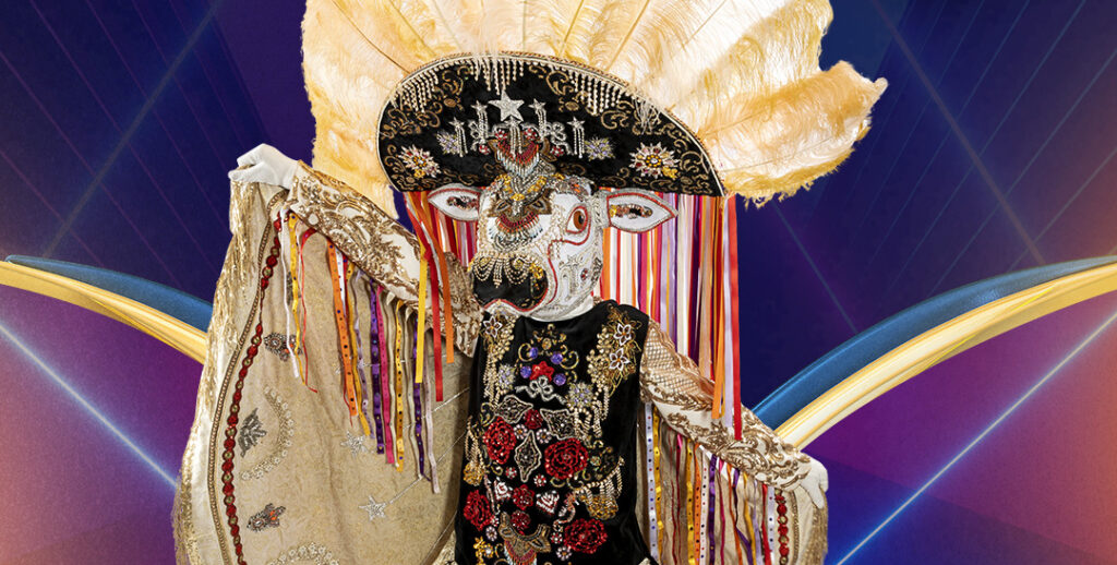 Marrone fantasiado de Boi Bumba no The Masked Singer Brasil (Divulga&ccedil;&atilde;o/Globo)