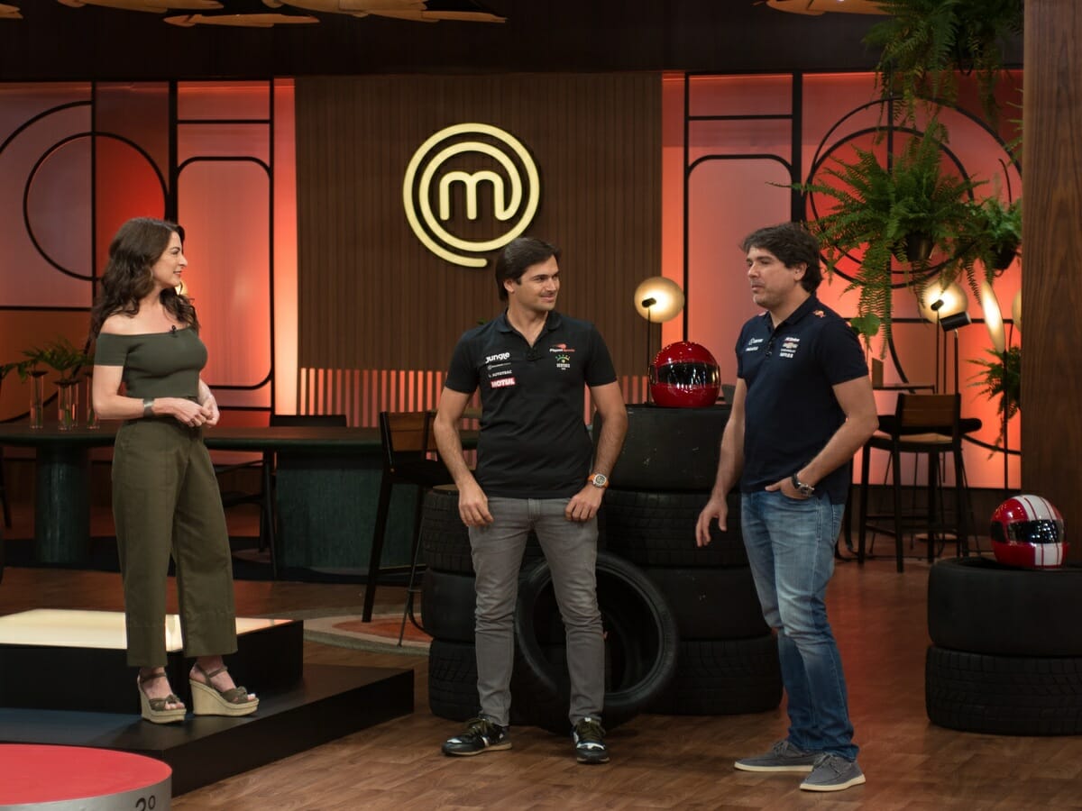Nelson Piquet Jr. e Cacá Bueno no MasterChef