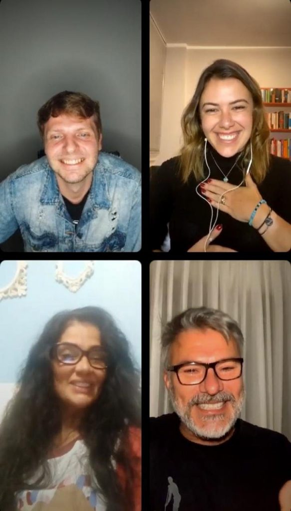 Marcos Michalak com Carolina Pavanelli, Patrícia França e Leonardo Vieira