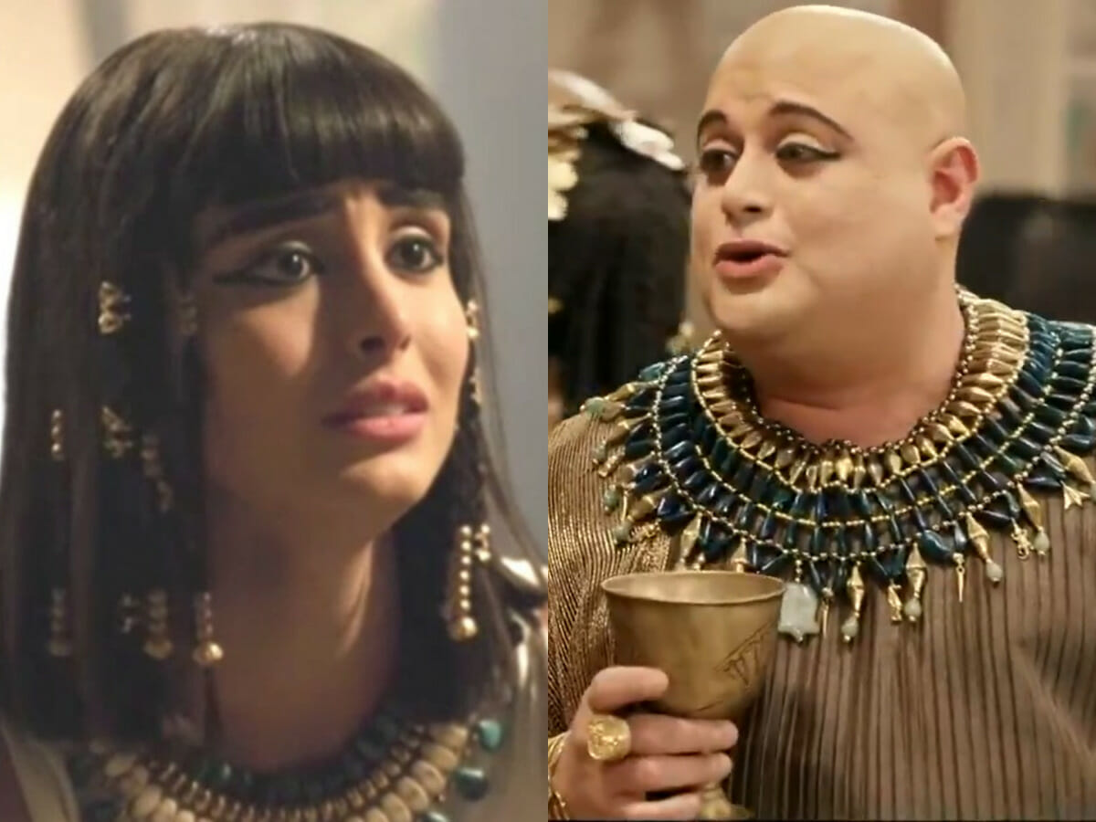 Asenate (Letícia Almeida) e Adurrá (Ricardo Lyra) em Gênesis (Reprodução Record TV)