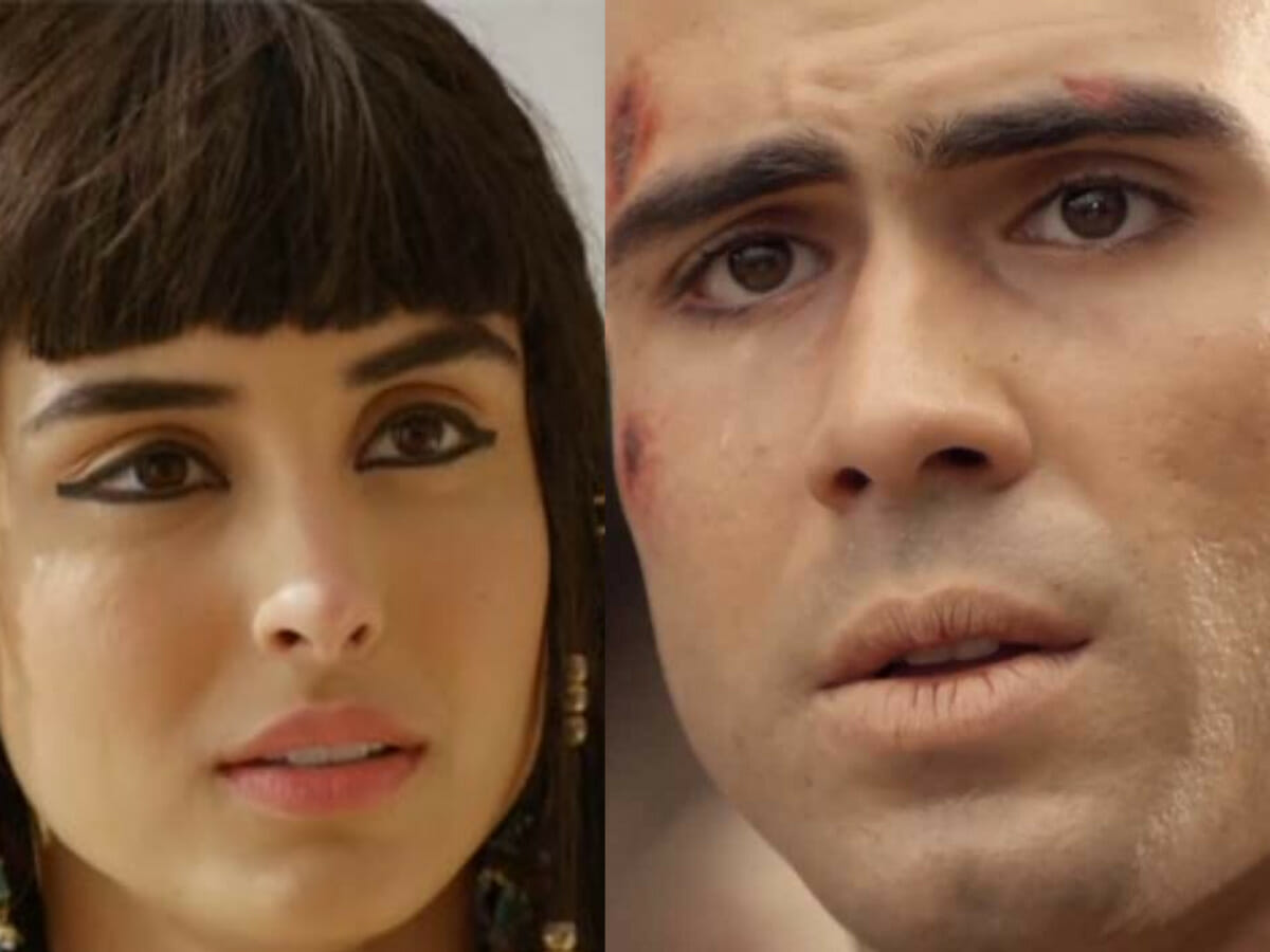 Asenate (Letícia Almeida) e José (Juliano Laham) em Gênesis (Reprodução Record TV)