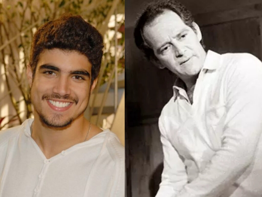 Caio Castro interpretou Edgar em Ti-ti-ti e Cláudio Marzo em Plumas e Paetês (Divulgação - Globo)