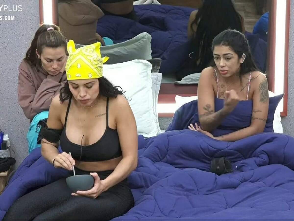 Dayane Mello, Aline Mineiro e Medrado em A Fazenda 13