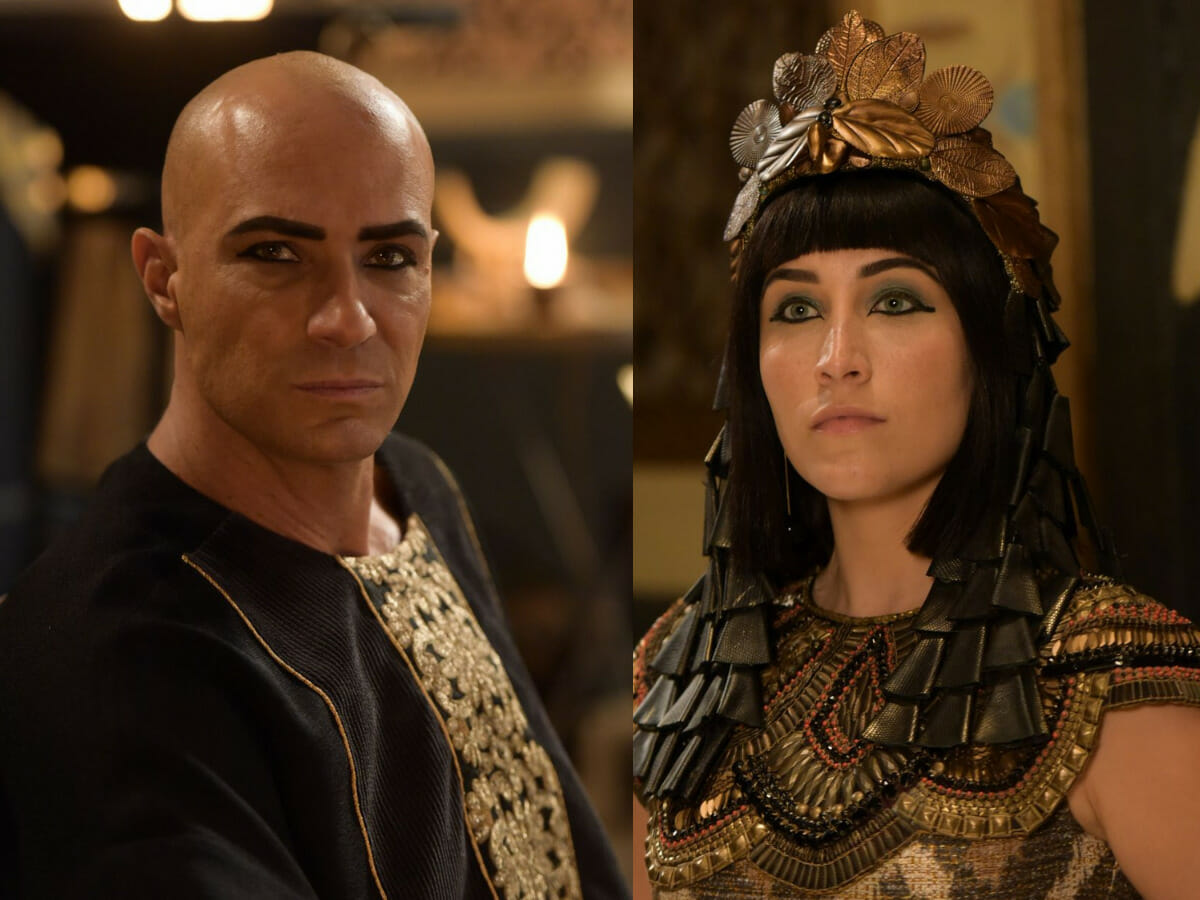 Sheshi (Fernando Pavão) e Merianat (Samia Abreu) em Gênesis (Reprodução/Record TV)