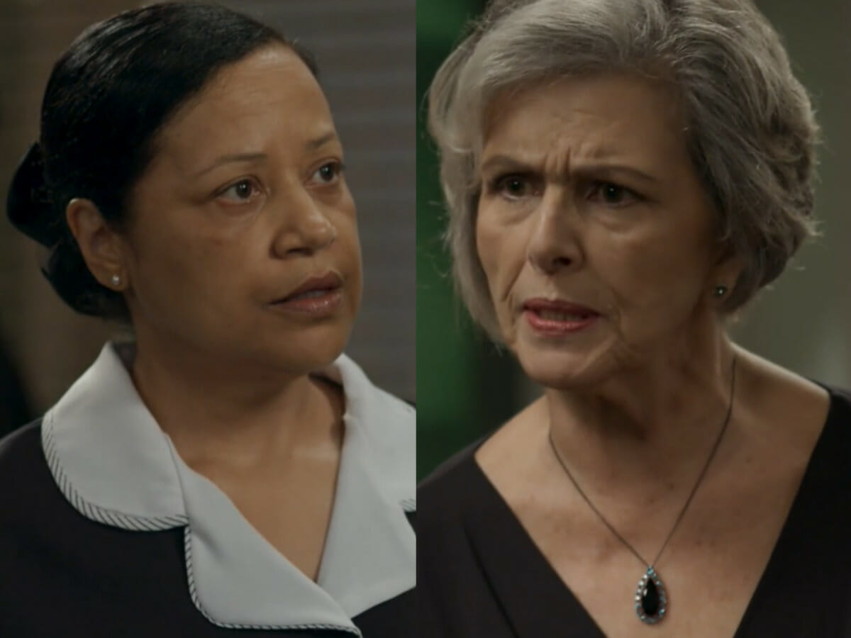 Madalena (Virgínia Rosa) e Sabine (Irene Ravache) em Pega Pega (Reprodução/Globo)