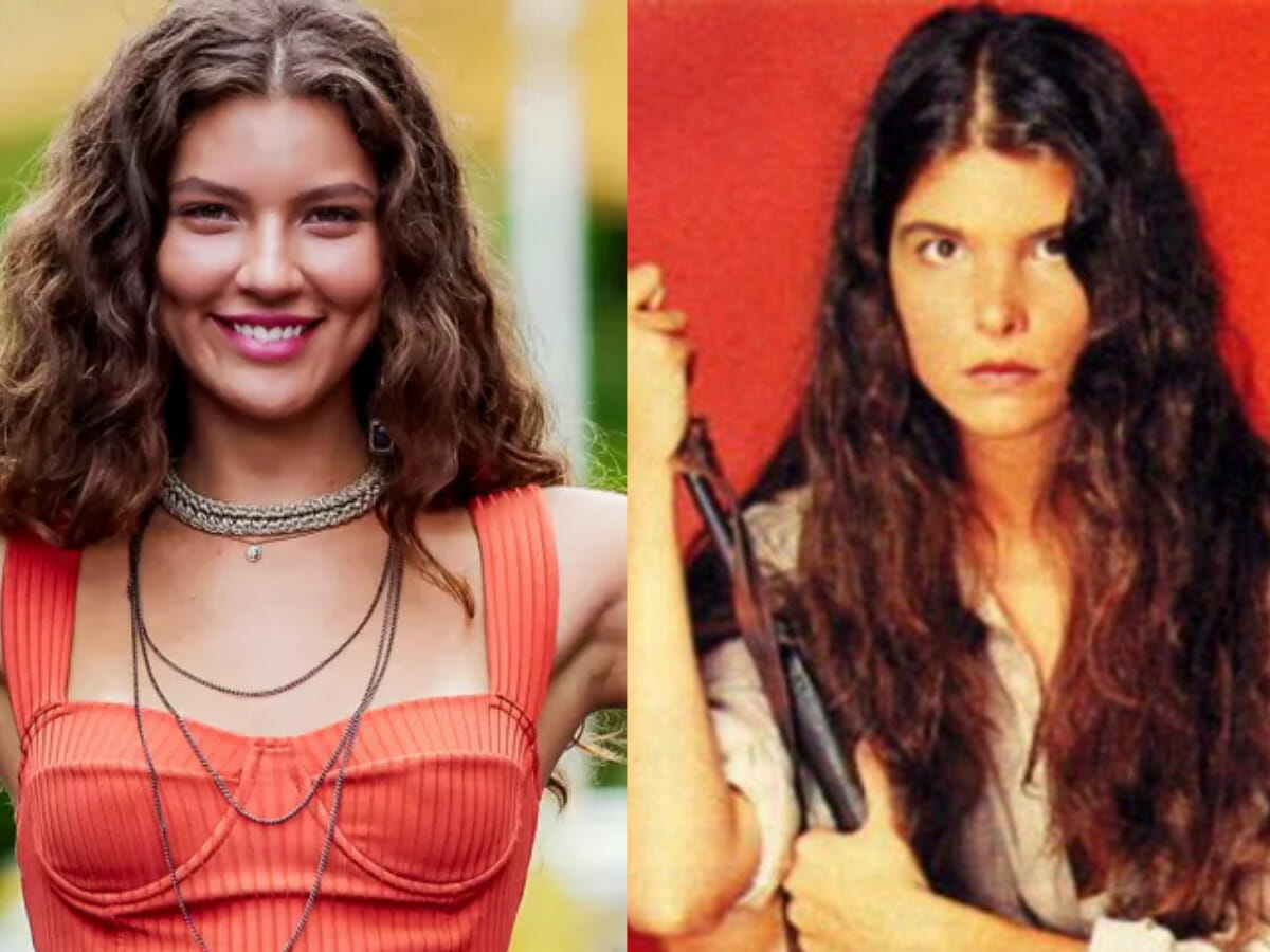 Alanis Guillen e Cristiana Oliveira em Pantanal (Reprodução/Globo/Manchete)