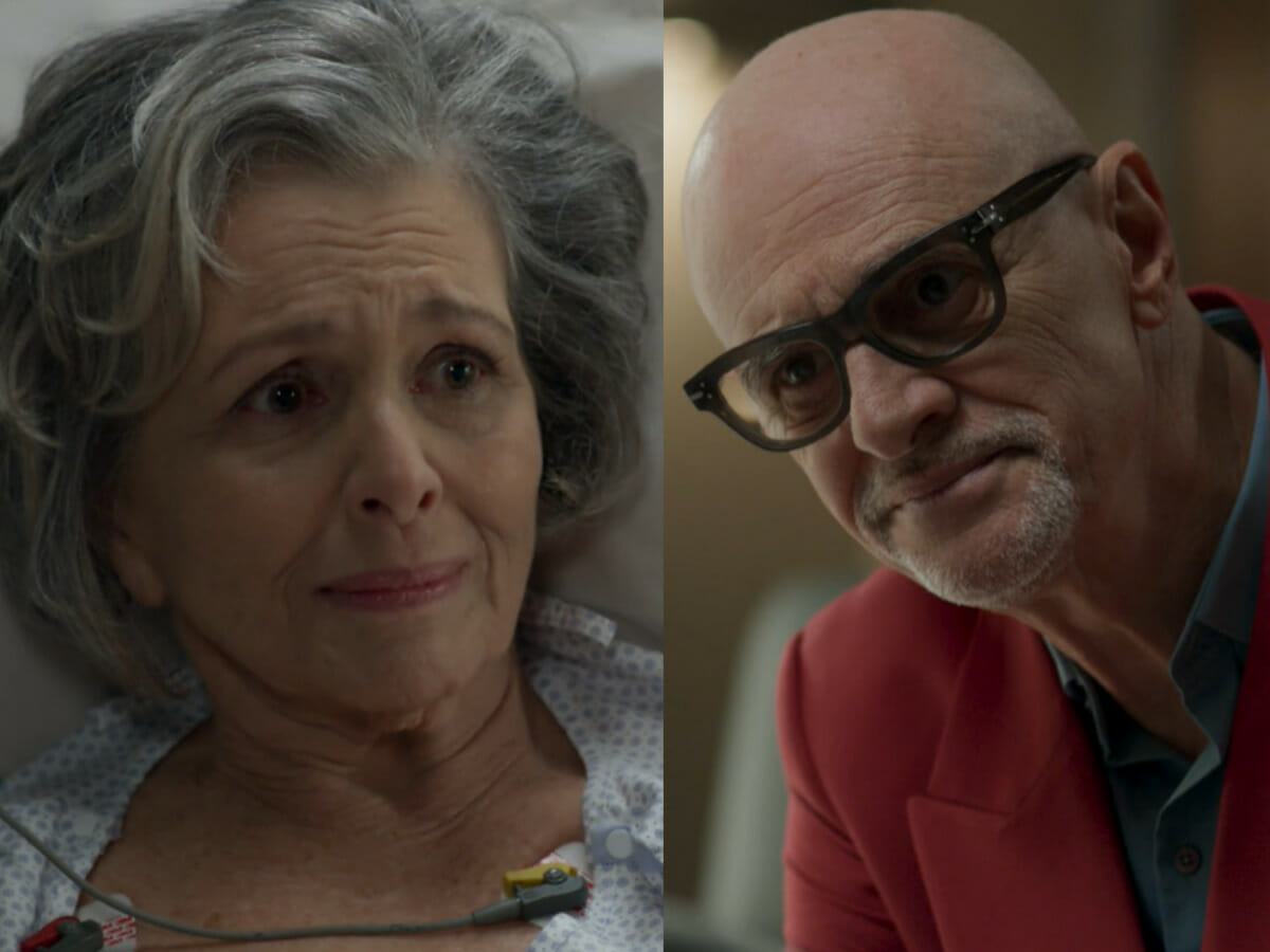 Sabine (Irene Ravache) e Pedrinho (Marcos Caruso) em Pega Pega (Reprodução/Globo)