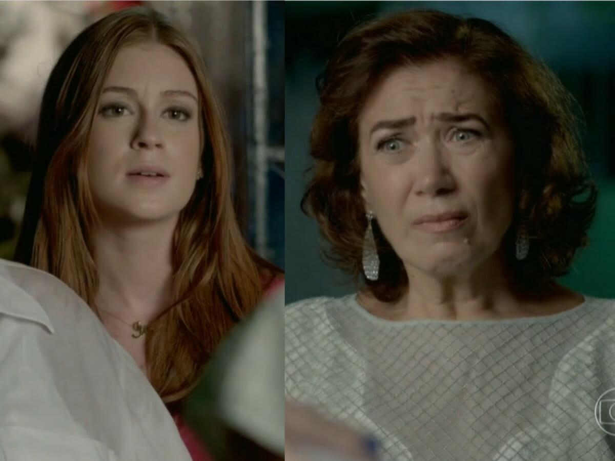 Maria Isis (Marina Ruy Barbosa) e Maria Marta (Lilia Cabral) em Império (Reprodução/Globo)