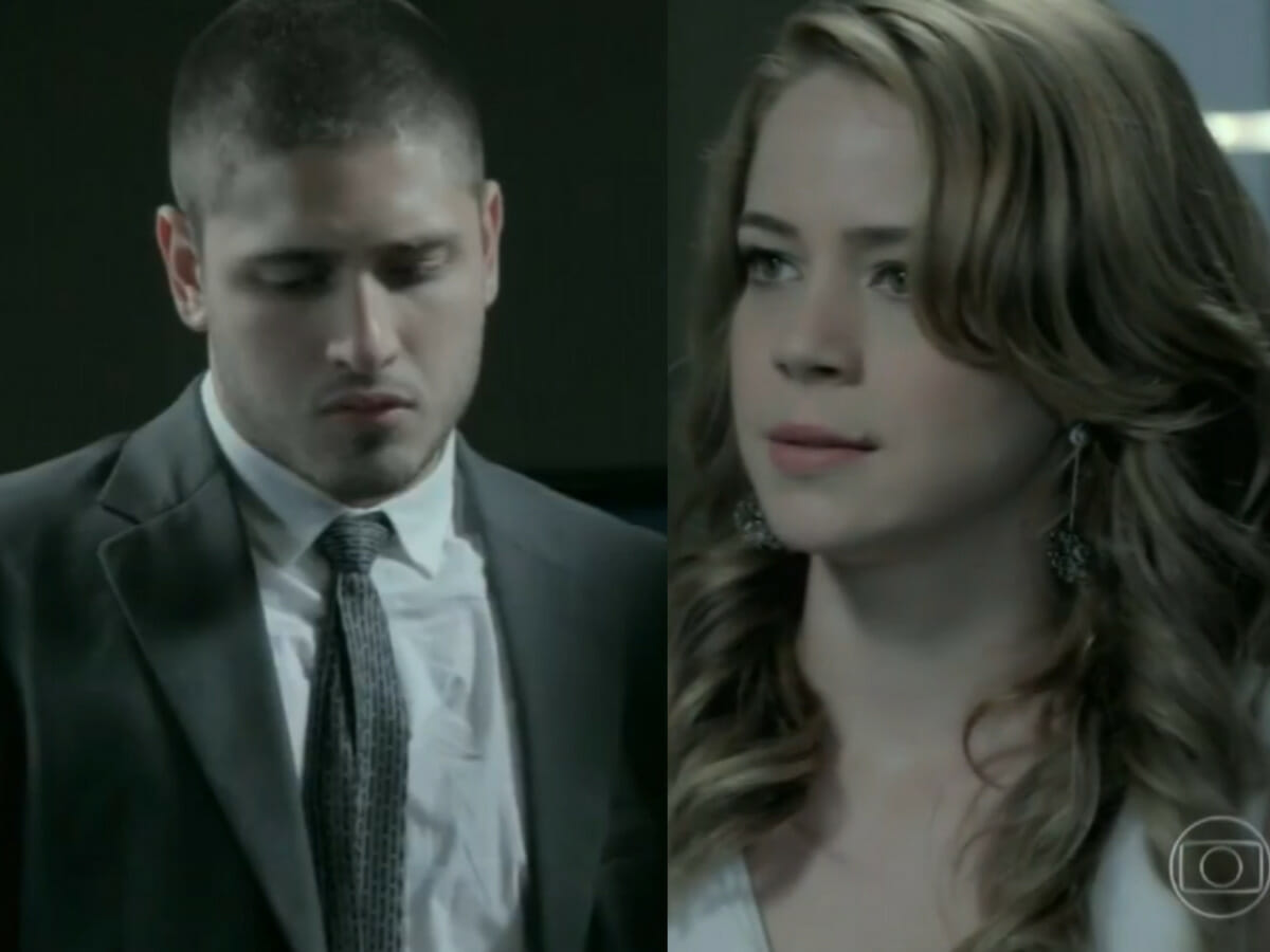 João Lucas (Daniel Rocha) e Cristina (Leandra Leal) em Império (Reprodução/Globo)