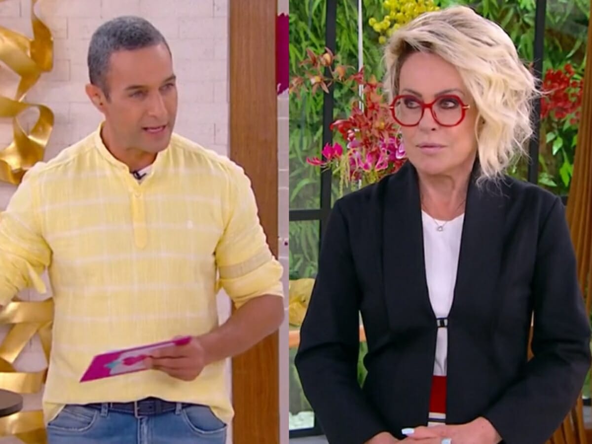 Fabrício Battaglini e Ana Maria Braga no Mais Você