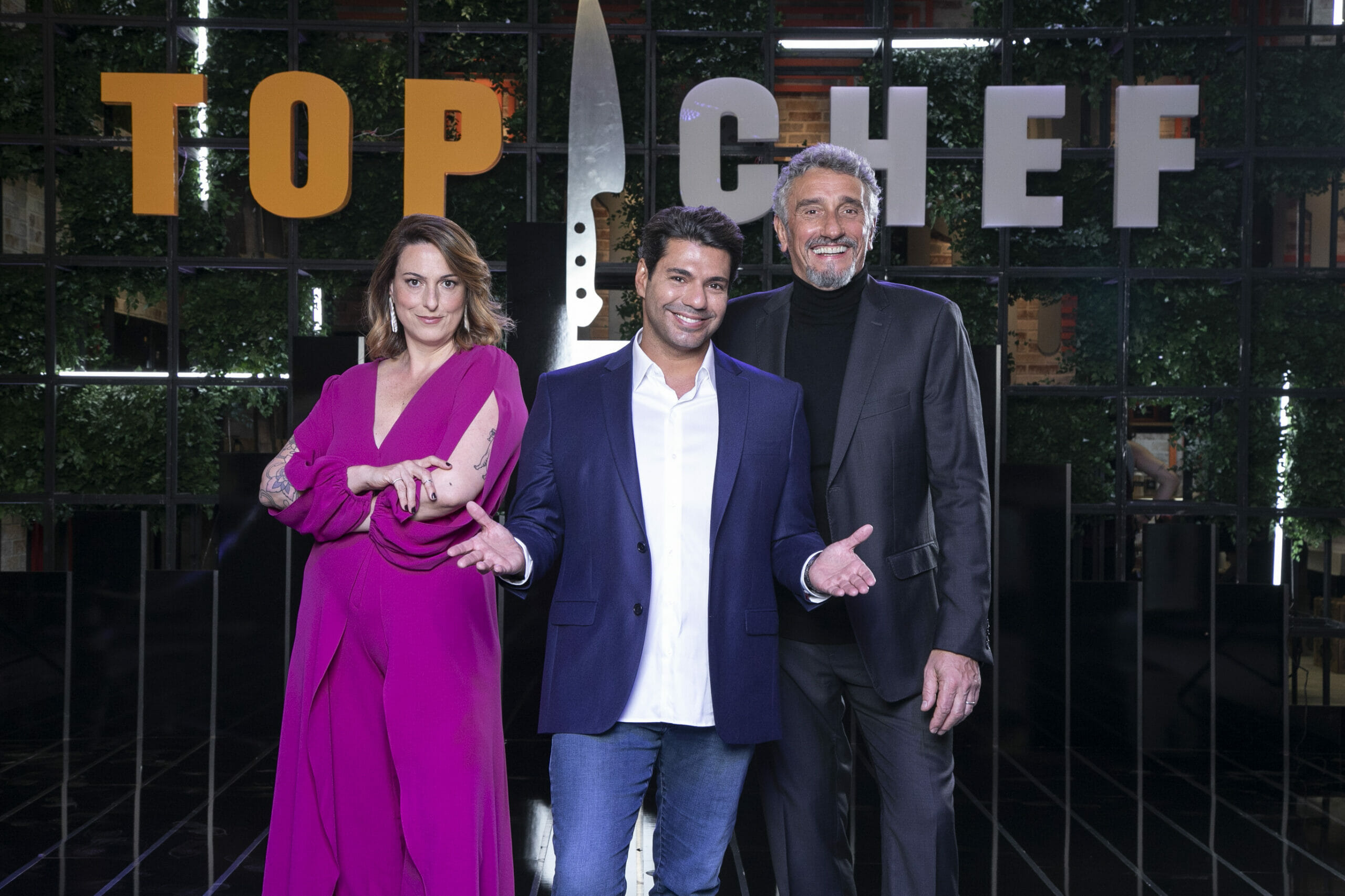 Felipe Bronze, Ailin Aleixo e Emmanuel Bassoleil, jurados do Top Chef