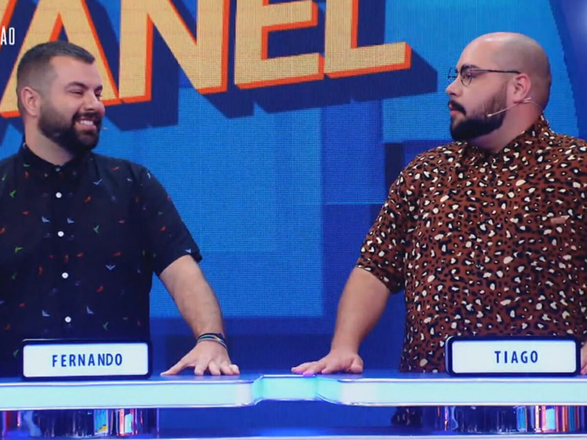 Fernando Poli e Tiago Abravanel no Caldeirão