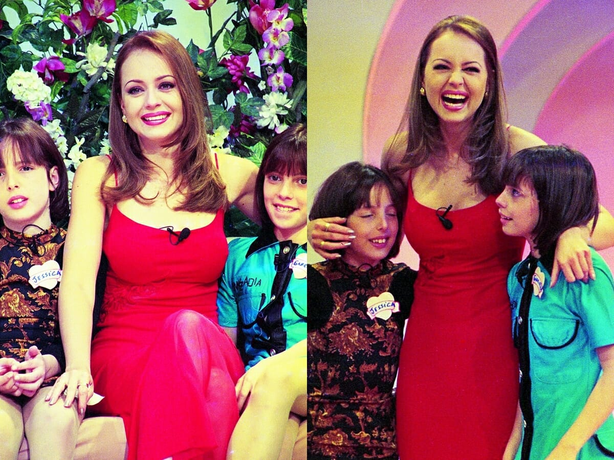 Gaby Spanic em participação no Em Nome do Amor, do Programa Silvio Santos