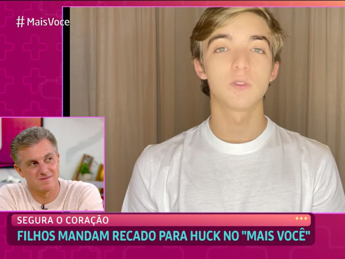 Luciano Huck e Joaquim no Mais Você
