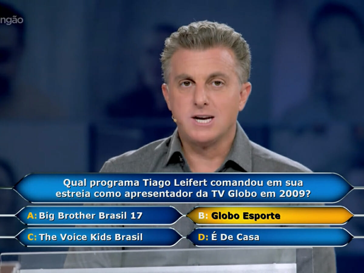Luciano Huck no Quem Quer Ser Um Milionário