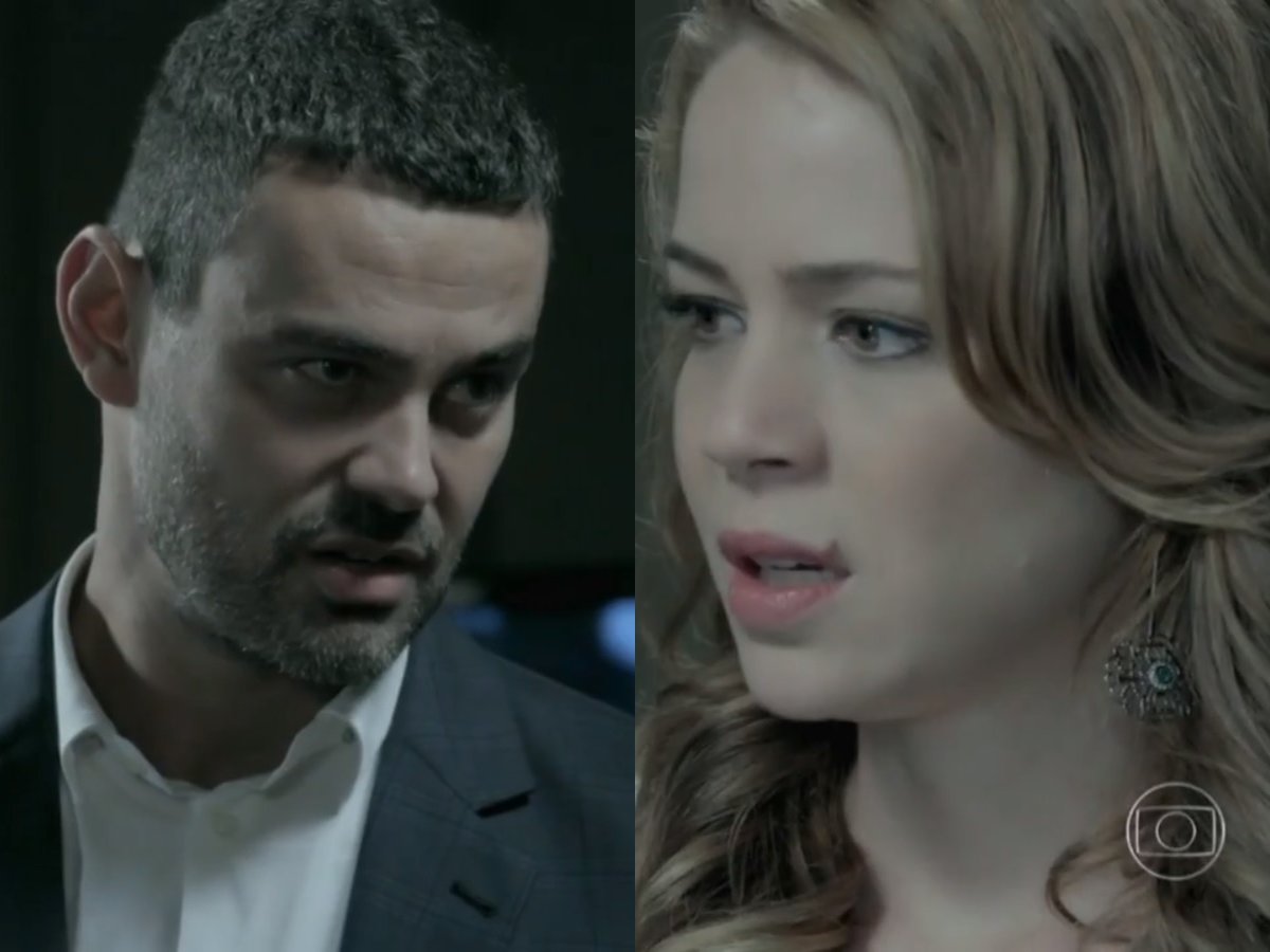 Maurílio (Carmo Dalla Vecchia) e Cristina (Leandra Leal) de Império