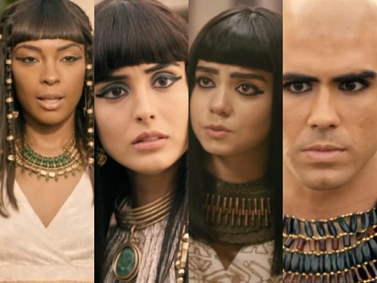 Neferíades (Dandara Albuquerque), Asenate (Letícia Almeida), Kéfera (Luana Camaleão) e José (Juliano Laham) de Gênesis