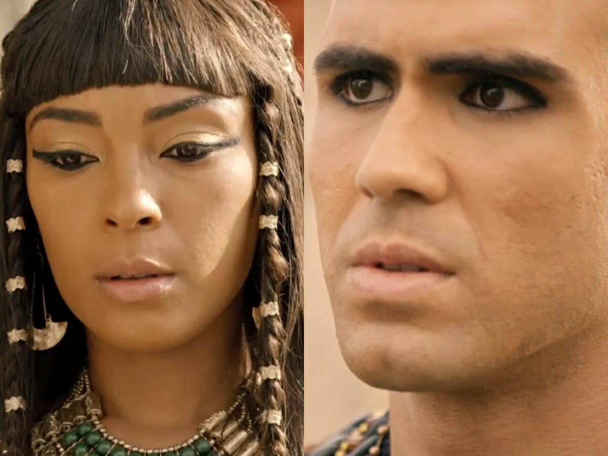 Neferíades (Dandara Albuquerque) e José (Juliano Laham) de Gênesis