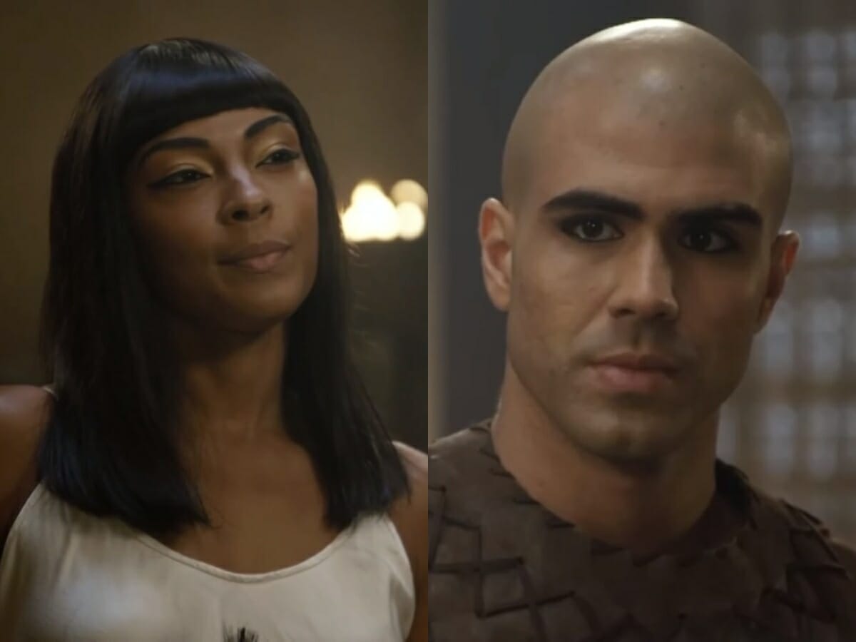 Neferíades (Dandara Albuquerque) e José (Juliano Laham) de Gênesis