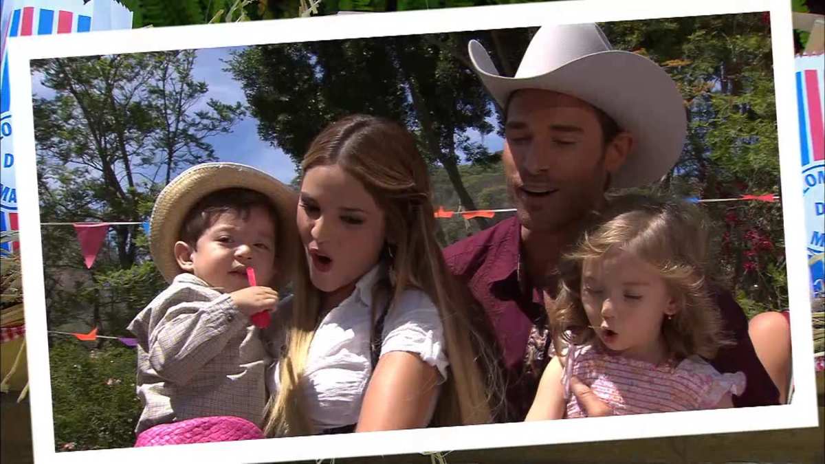 Nikki e Gusmão com os filhos em Amores Verdadeiros