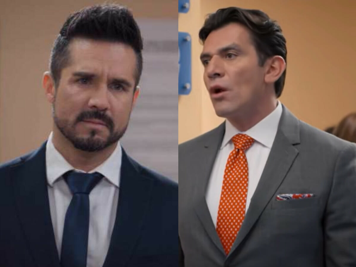 Pedro (José Ron) e Ernesto (Jorge Salinas) em Te Dou a Vida (Reprodução - Televisa)