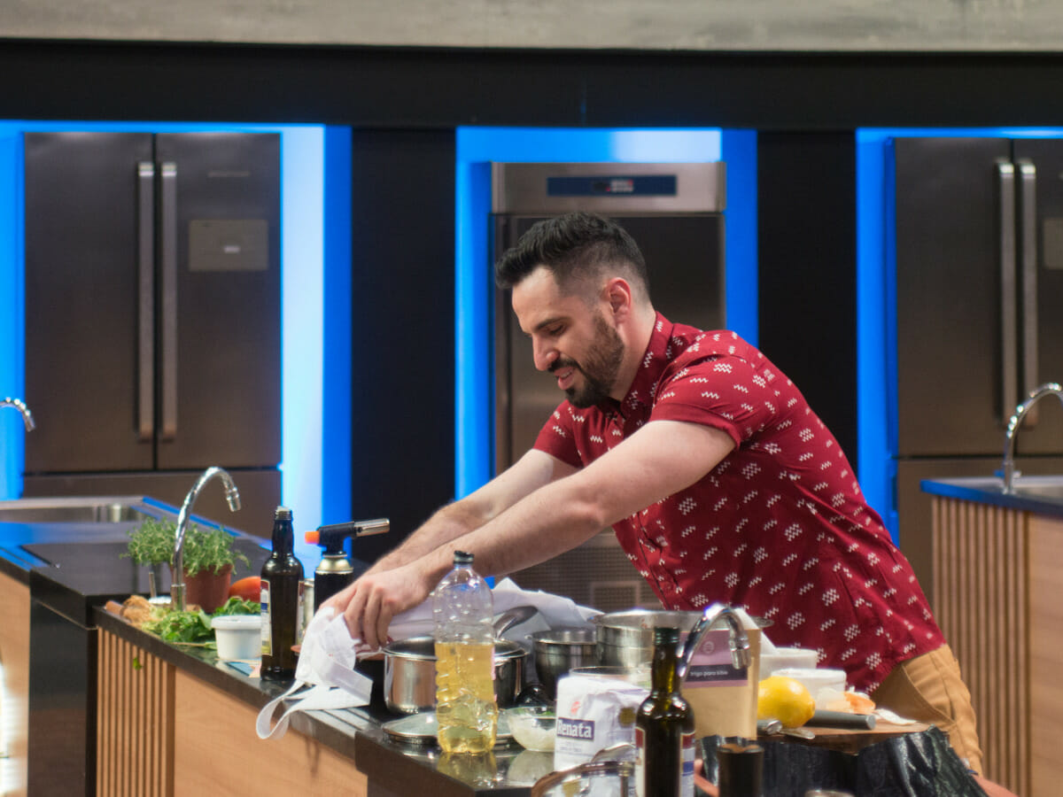 Pedro foi eliminado do Masterchef Brasil (Crédito Carlos Reinis Band)