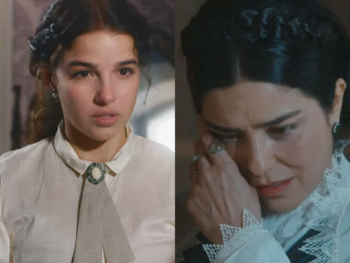Pilar (Gabriela Medvedovski) e Teresa (Letícia Sabatella) em Nos Tempos do Imperador (Reprodução)